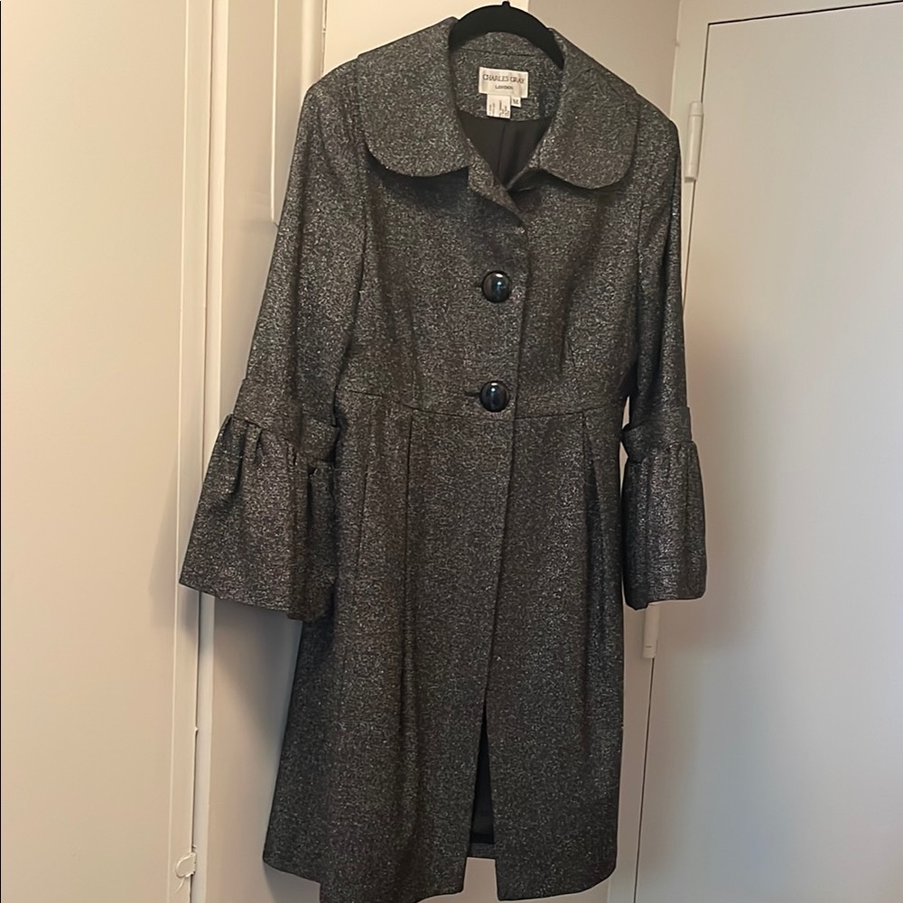 Dana Buchman Charcoal Trench Coat